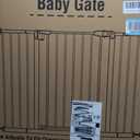 keny 29"-42.5" Baby Gate for Stairs, Auto Close Safety Dog Gate, Pressure Mounted Easy Walk Through Pet Gate for Doorways, Durable Stair Gate, 30" Tall, White