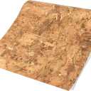 Peel and Stick Wallpaper, Self-Adhesive Cork Contact Paper Inlaid with Golden Foil, Removable Textured 3D, 16.5"x118.1" (Elim Forest)