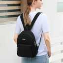 AOTIAN Mini Lightweight 11.8 Inch Backpack Durable Travel Hiking Women and Girls Small Daypack, 7 Liters Black