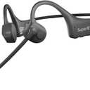 Bone Conduction Headphones with Boom Mic Bluetooth Open Ear Wireless Computer Headsets PC with Mic Noise Canceling Bluetooth Earphones with Microphone for Office Use Driving Meeting (Q3Pro-Black)