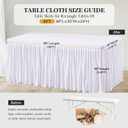 2 Pack White Table Clothes for 8 Foot Rectangle Tables, 96 x 30 Inch White Table Cloth Rectangle 8ft Wrinkle Resistant Washable Table Covers for Wedding, Party, Dining, Banquet, Buffet Table