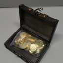 Metal Pirate Coins, 100 Massive Toy Gold Coins for Board Games, DND Prop Accessories for Dungeons & Dragons, Treasure and Treasure Chest Fantasy Dragon Coin Gifts