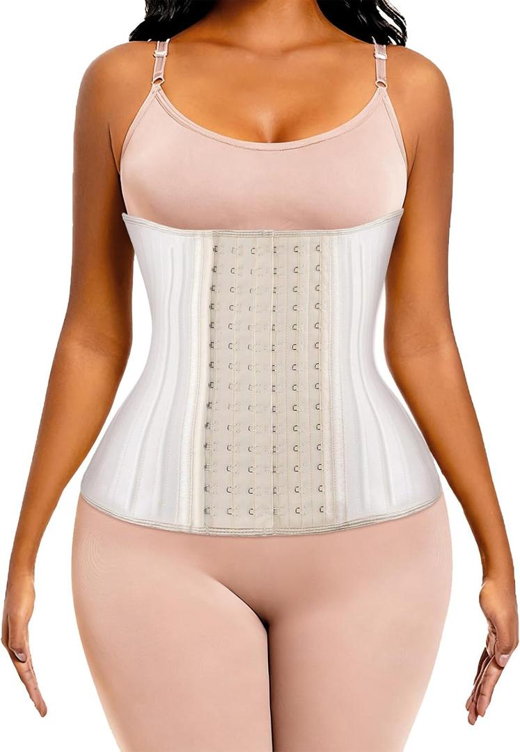 ECOWALSON Waist Trainer for Women - 9/25 Steel Bones & Additional Extender Cincher Corset for Hourglass body Shaper