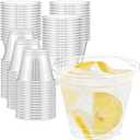 Dealusy 9 oz Clear Plastic Cups, Sturdy & Food Safe Disposable Plastic Cups for Wine Cocktail Punch