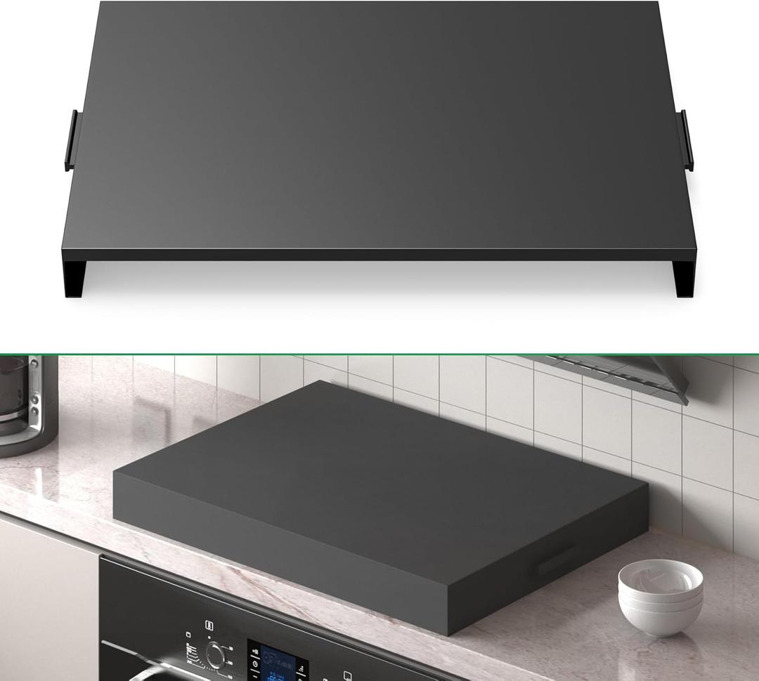 Forestchill Stove Top Cover, Heavy Duty Metal Gas Stove Cover Board with Handle, 30"L x 22"W x 3"H Noodle Board for Cooktop, Gas/Electric Stove, Expanding Kitchen Space & Easy to Clean, Large - 30"L x 22"W x 3"H