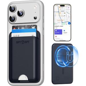 for MagSafe Wallet with Find My Tracking, Ultra-Slim, 3-Card RFID Holder, Strong Magnetic Wallet for iPhone 17/16/15/14/13/12 Pro Max Air Plus, Wireless Charging, Blue
