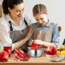 NUOBESTY 304 Stainless Steel Pomegranate Deseeder Tool with Wooden Hammer, Metal Fruit Seed Remover Peeler Set with Bowl, Kitchen Cutter Gadget for Quick Arils Extraction & Separator