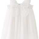 AGQT Baby Girls Tulle Tutu Dress Butterfly Print Back Sundress Size 6M-6T (6-12 Months, 7364a# Butterfly Back Sleeveless-white)