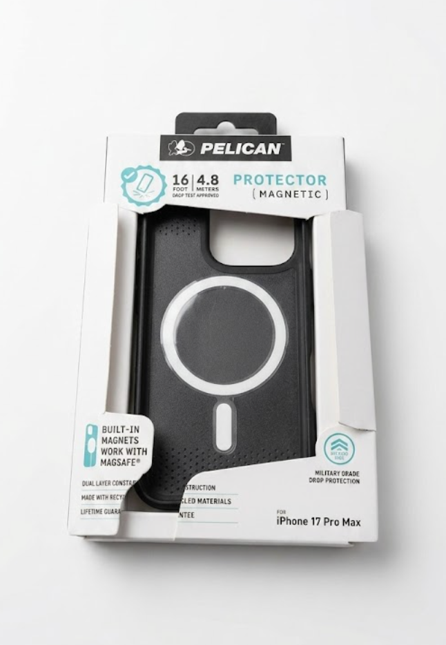 Pelican Voyager iPhone 17 Pro Max Case - MagSafe Phone Case - Black/Clear
Magnetic Phone Case w/24ft Military Grade Drop Protection - Phone Cover w/ Belt Clip Holster Kickstand for iPhone 17 Pro Max