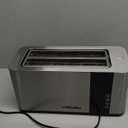 Mueller UltraToast Full Stainless Steel Toaster 4 Slice, Long Extra-Wide Slots for Bagels and Waffles, 6 Browning Levels, LED Display, Cancel/Defrost/Reheat Functions & Removable Tray, Kitchen Gadgets