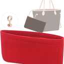 Lckaey Pouch Kit, Purse Insert Organizer for Neverfull MM GM Accessoires Handbag3032-red