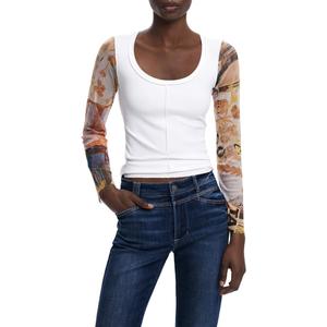 Desigual Women's Ts_Amara (White,XS)