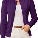GRACE KARIN Purple Cardigan for Women Lightweight Dressy Button Down Sweater Spring Clothes Knit Cardigans Outfits 3XL