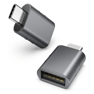 Syntech USB C to USB Adapter Pack of 2, USB 3.0 Female to Thunderbolt 4/3 Adapter Compatible with MacBook Pro Air 2024, Surface, iPad, iPhone, Galaxy Notebook, XPS and More Type C Devices, Space Grey