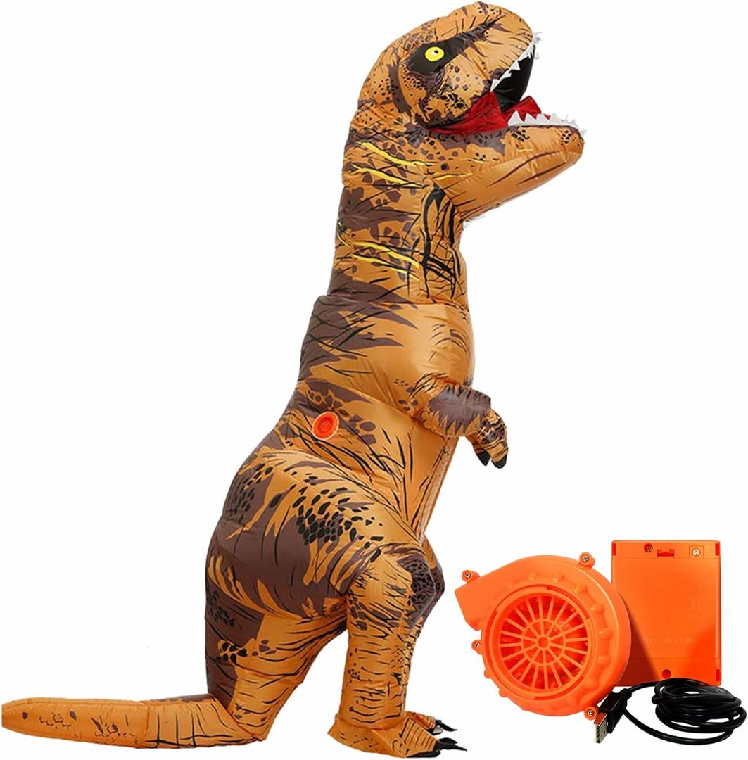 Inflatable Dinosaur Costume, Blow Up Dinosaur Costume, Dino Party Halloween Cosplay Christmas Costume (kid)
