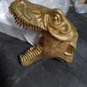 XINDAM Resin Tyrannosaurus Rex Dinosaur Head Bust Statue Decorative Home & Office Resin Figurines Home Office Display Craft Living Room Decor Ornaments for Tabletop Gold