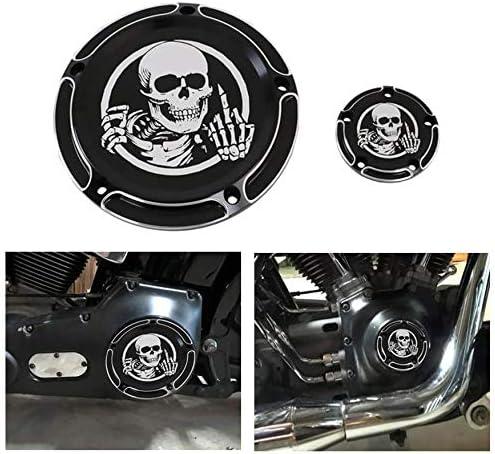 H-Words-D Motorcycle Derby Cover Aluminum Derby Cover Engine Timing Timer Cover Compatible with Dyna Touring Models Road King Electra Glide Street Bob Low Rider Softail 1999-2019