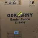 16 Panels Garden Fence,Rustproof Metal Fence Panels - 32in (H)37.8ft (L) Garden Fencing Animal Barrier with Gate,Dog Fence Outdoor for Yard