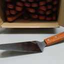 Yinkin 40 Pack Pie Server Pizza Spatula Stainless Steel Pie Spatula Wood Handle Easy to Grip Cake Cutter Slicers Utensils, 9.8 x 2.4 Inches