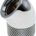 dracaena.io 6 Pack G1/4" 45° Rotary 360° Swivel Fitting, Male to Female Extender Adapter for PC Water Cooling Loop, Computer Liquid Cooling Fittings, Silver