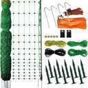 1 Pack Premium Portable Pre-Assembled Poultry Netting Electric Fence 47.3" x 98.5', Green,Utility Portable Mesh for Chickens, Ducks,Geese,Rabbits,Used in Backyards,Farms,and Ranches
