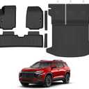 Floor Mats & Cargo Mat with Backrest Mat Custom for Chevy Equinox 2025 2026 (Only Gas) /GMC Terrain, Door Sill Guards, All Weather TPE Full Set Floor Liners Trunk Mat for Chevrolet Equinox Accessories
