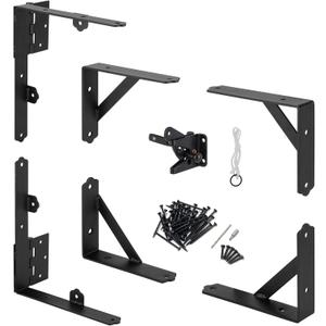 Anti Sag Gate Frame Kit Gate Corner Brace Bracket Heavy Duty Adjustable Gate Hardware with Gate Latch for Wooden Fences,Driveway Gates,Shed Doors,Corral Gates,Wood Windows