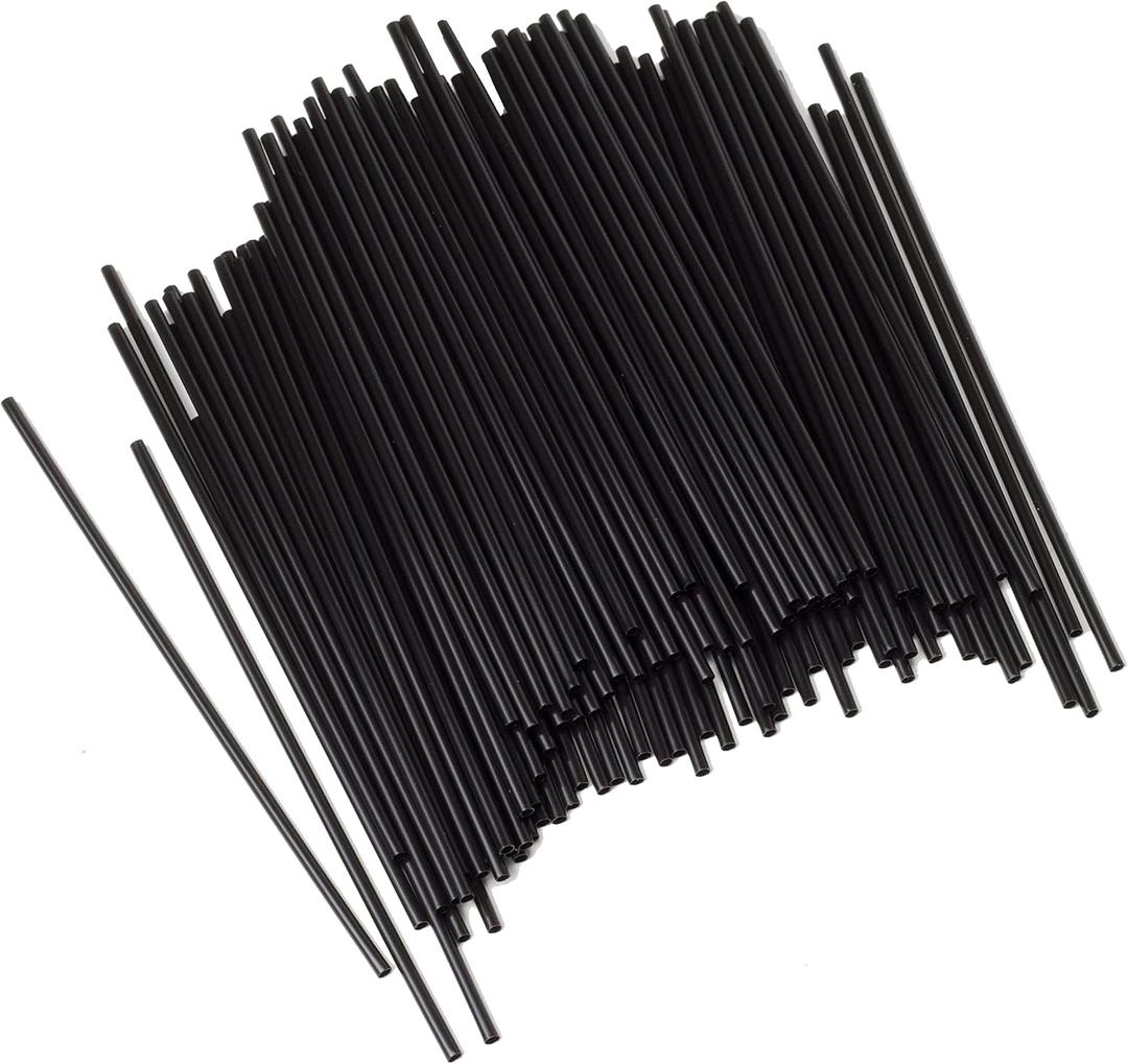 Chef Craft 5 Inch Coffee Stirrer Straws-Set of 150, Pack of 1, black