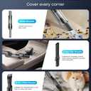 Zefiro Compact Powerful Cordless Handheld Vacuum, Rechargeable Portable Car Vacuum for Car & Pet Hair, 25000PA High Power Suction, XL Dust Cup, 2 Brushes & Filters, Long Runtime with Charger