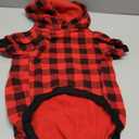 Dog Hoodie Sweater Red Buffalo Plaid Pet Clothes Warm and Soft Breathable Cozy Large Pet Sweater Dog Hoodies for Large Dogs with Pocket (L)