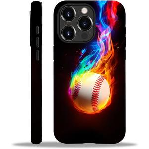 for iPhone 13 Pro Max Case,HH2 Baseball Sport Hybrid 2 Layer Hard Shell Silicone Protective Pattern Design Case