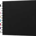 potricher 7 x 7 Inch DIY Scrapbook Album 40 Pages Hardcover Kraft Paper Scrap Book Photo Albums Memory Book for Wedding and Anniversary Family (Black, 7 Inch)