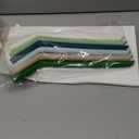 NiHome 6PCS Extra Wide Reusable Bent Silicone Straws for Boba, Smoothies, Bubble Tea, Eco-Friendly Bent Straws for St. Patrick Day Thick Drinks, Customizable Length, 2 Brushes (Nature Colors)