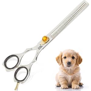 Dog Grooming Scissors – 7.5” Thinning Shears with 34 Teeth, Chunkers for Dogs & Cats, Precision Cut with 440C Stainless Steel, Designed for Groomers and Pet Owners