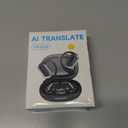 AI Real-Time Translation Earbuds-3-in-1 Wireless Bluetooth Translation Headphones for 144 Languages & Accents,Compatible with iOS & Android, Translation Device for Travel, Business, Learning (Black)