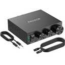PROZOR 2 Channel DAC Amplifier TPA3221 Mini Stereo Amp 100W+100W Peak, 192kHz/24bit DAC, Optical&3.5mm Inputs, 24V 4.5A Powered Desktop Amp for Passive 48 Speakers for TV/PC/Laptop