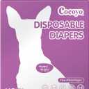 COCOYO Disposable Female Dog Diapers X-Small Size, 84 Count, Super Absorbent, Breathable, Wetness Indicator