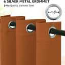 COSVIYA Grommet Room Darkening Brunt Orange Curtains 84 inch for Bedroom, 38"W x 84"L
