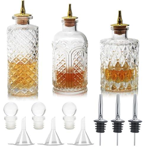 SuproBarware Bitters Bottle for Cocktails - Glass Dasher Bottles with Dash Tops, Great for Bartender, Home Bar