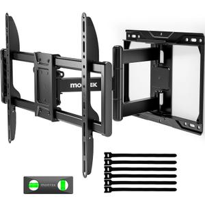 monTEK Full Motion TV Wall Mount for 37-84 Inch TVs, TV Mount Bracket with Articulating Arms, Tool-Free Tilt & Swivel, Extension, Max VESA 600x400mm, Fits 12/16" Wood Studs, Up to 110lbs, 4X Tested