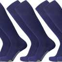 Youper Youth Baseball & Softball Socks Over The Calf Length (3 Pairs) (Medium, Navy)