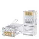 CableCreation Cat6 RJ45 Connectors, 50-Pack Cat6 RJ45 Ends, Ethernet Cable Crimp Connectors UTP Network Plug for Solid Wire and Standard Cable, Transparent