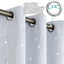 BGment Room Darkening Curtains for Bedroom/Living Room, Thermal Insulated Grommet Window Drapes with Line and Dots Pattern, 2 Panels, Each Panel 55 x 96 Inch, Greyish White