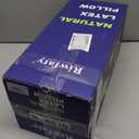 Firm Latex Pillow, Natural Latex Foam Pillow with Removable Cotton Cover, Standard Size (L22''W14''H5''), Strong Support Travel Pillow, Thin Camping Pillow, Perfect Packaging