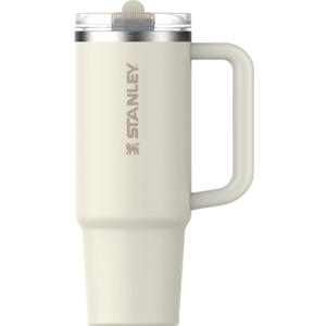 STANLEY Quencher ProTour Flip Straw Tumbler with Leakproof Lid | Built-In Straw & Handle | Cupholder Compatible for Travel | Insulated Stainless Steel Cup | BPA-Free (30 Ounces, Cream)