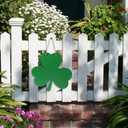 St Patricks Day Door Decorations Wooden Shamrock Hanging Sign for Holiday Farmhouse Home Front Porch and Wall Window Decor