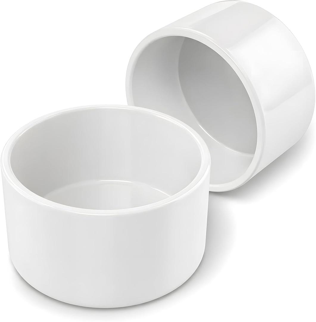 2 Pcs 3 Inch PVC End Cap Fittings, SCH40 PVC Pipe Caps for 3.50" OD Pipe, Heavy Duty White Socket Pipe End Caps for Plumbing, Irrigation, DIY Furniture & Garden Frames