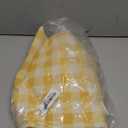 DII Checkered Tabletop Collection 100% Cotton, Machine Washable, Tablecloth, 52x52, Yellow