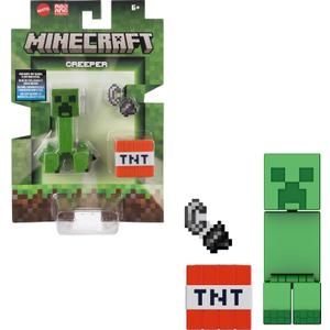 Mattel Minecraft Action Figure & Accessories 2-Pack with Creeper in 3.25-inch Scale, Collectible Toy Set