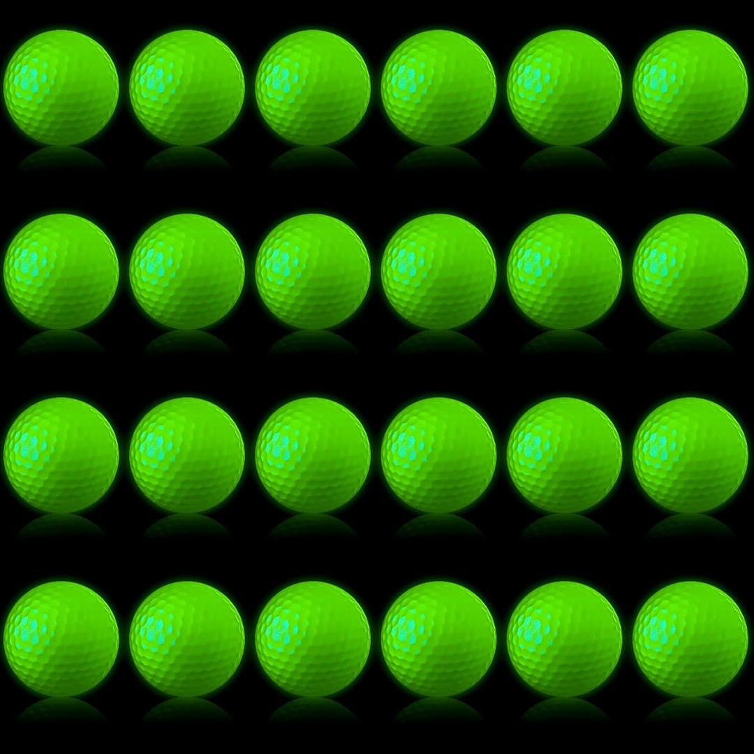 Deekin Glow in The Dark Golf Balls for Night Sports Fluorescent Night Glow Golf Balls Gift Novelty Light up LED Stocking Stuffers for Men Women